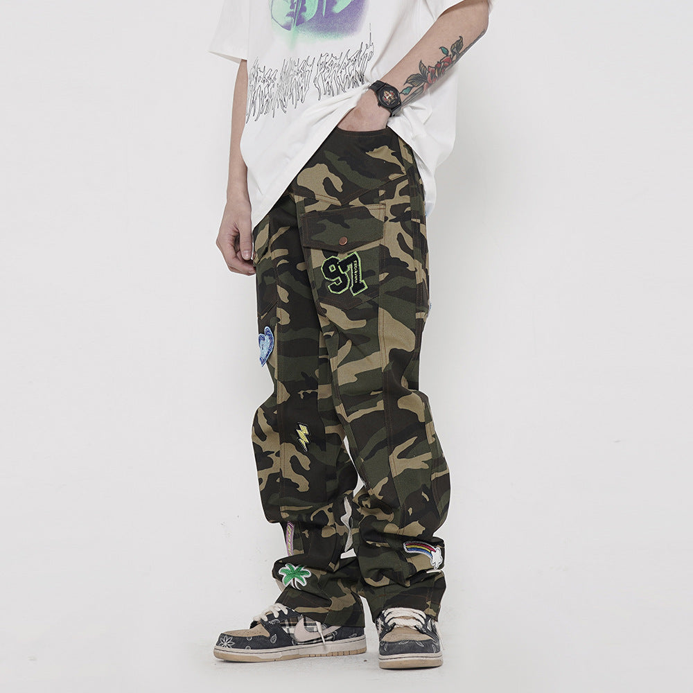 Men's Multi-pocket Camo Cargo Casual Pants