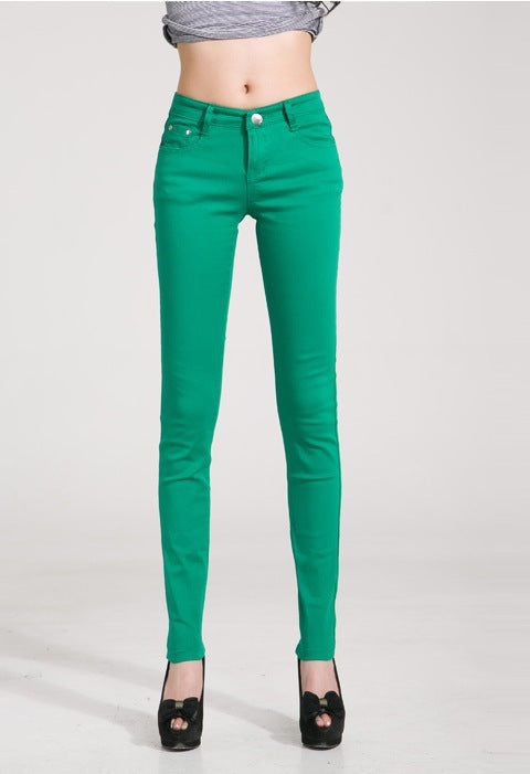 Color pencil pants slim slimming candy-colored pants