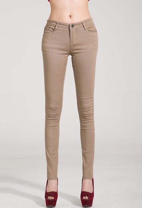 Color pencil pants slim slimming candy-colored pants
