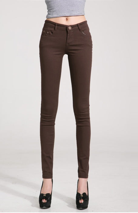 Color pencil pants slim slimming candy-colored pants