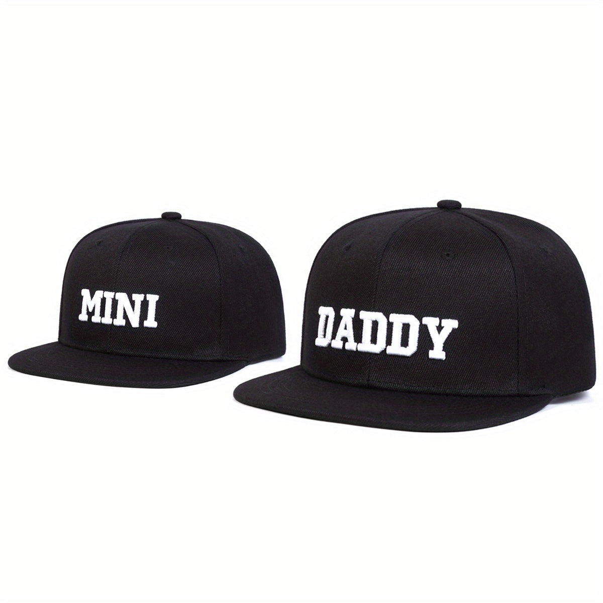 3pcs/ set DADDY MAMA MINI Letter Embroidered Hip Hop Hats Parent-child Hats Outdoor Adjustable Sunscreen Leisure Hat Spring Autumn Travel Tourism Beach Vacation