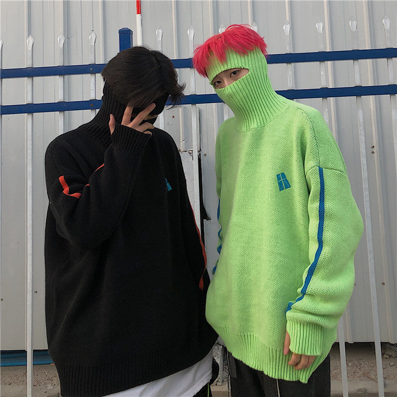 Loose turtleneck pullover