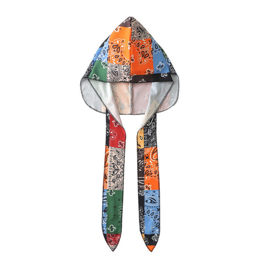 Retro color matching multifunctional headscarf