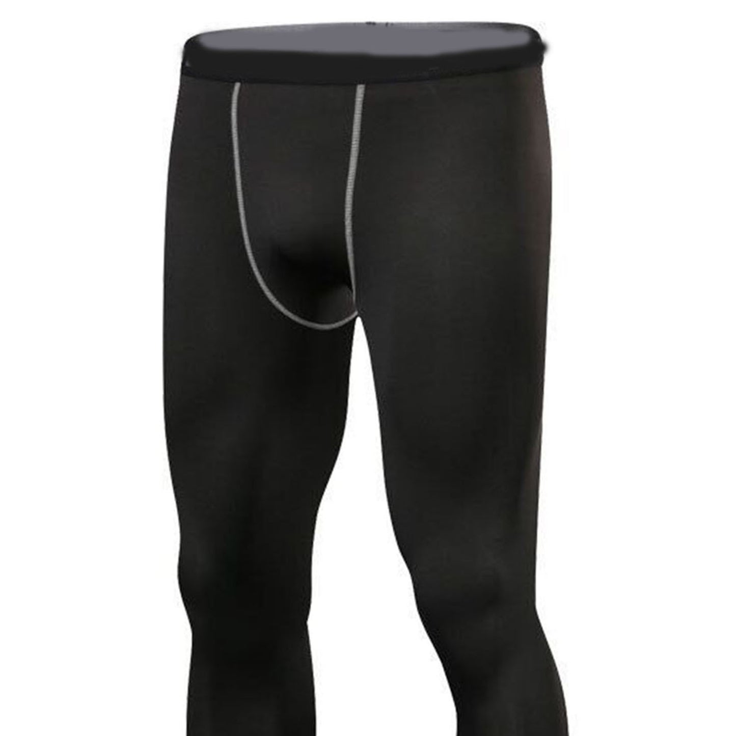 Men's Compression Pants Elastic Men Workout Leggings Fast Drying Athletic Workout Running Tights Grey Line XXL