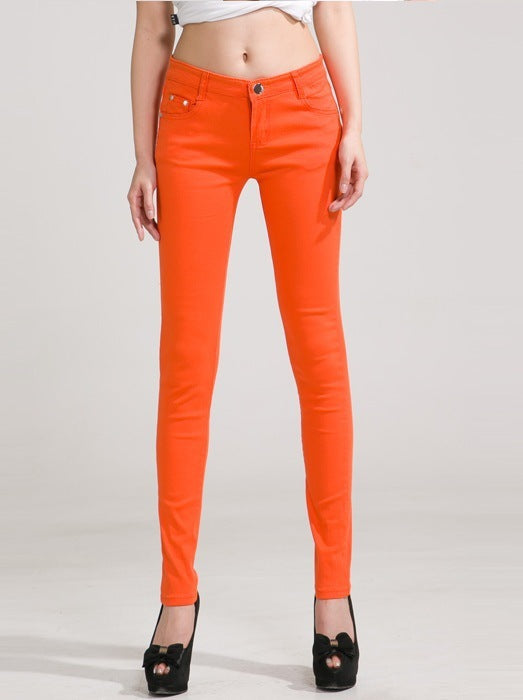 Color pencil pants slim slimming candy-colored pants