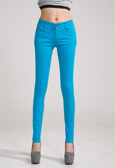 Color pencil pants slim slimming candy-colored pants