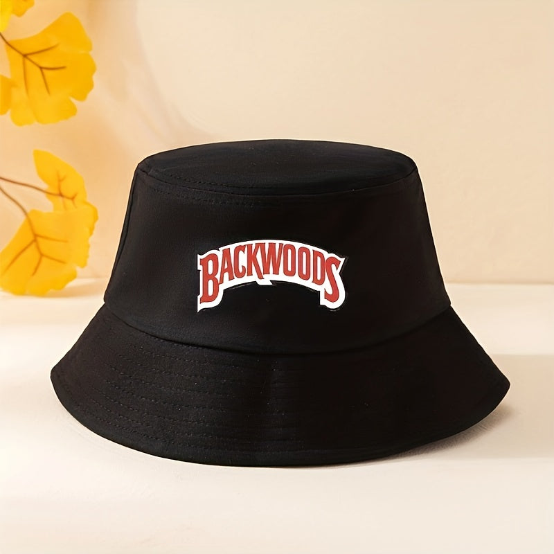 Backwoods & California Graphic Print Bucket Hats, Unisex Breathable Sun Hat, Outdoor Casual Dust-Proof Fisherman Hats For Women & Men
