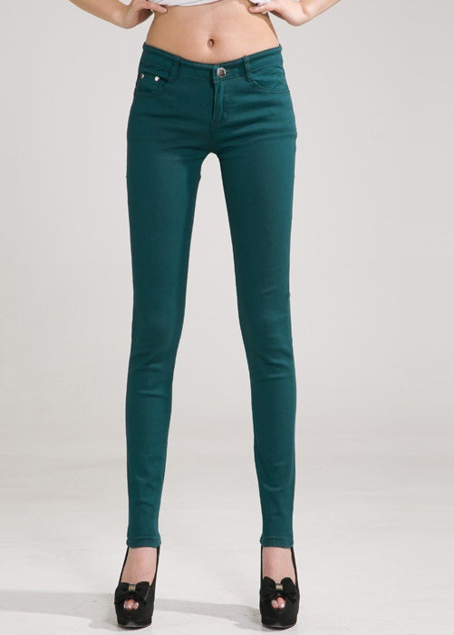 Color pencil pants slim slimming candy-colored pants