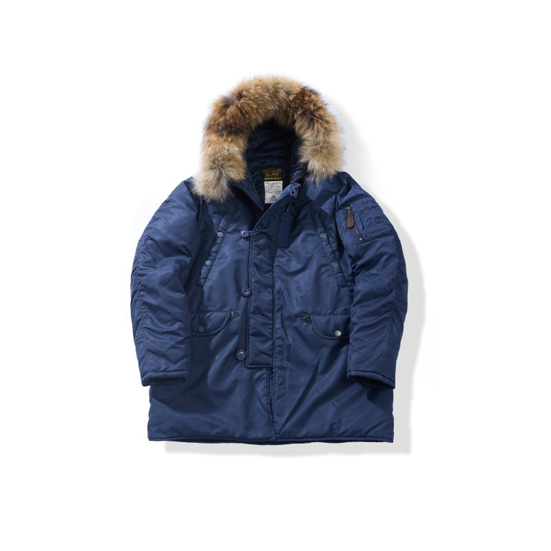 Thick Mid-length Parker Cotton-padded Coat