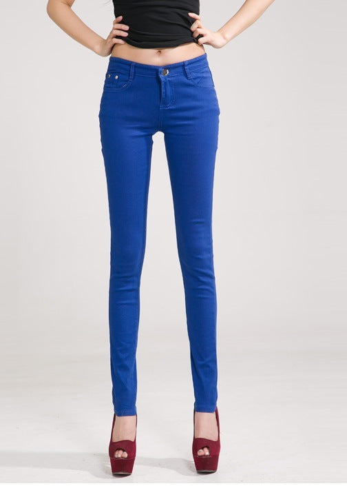 Color pencil pants slim slimming candy-colored pants