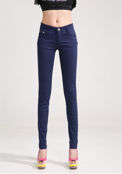 Color pencil pants slim slimming candy-colored pants