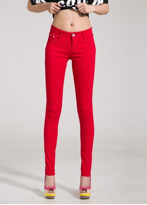 Color pencil pants slim slimming candy-colored pants
