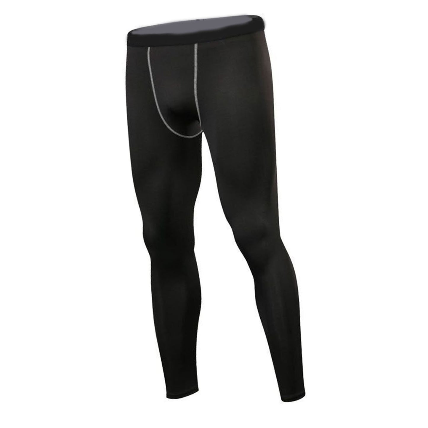 Men's Compression Pants Elastic Men Workout Leggings Fast Drying Athletic Workout Running Tights Grey Line XXL