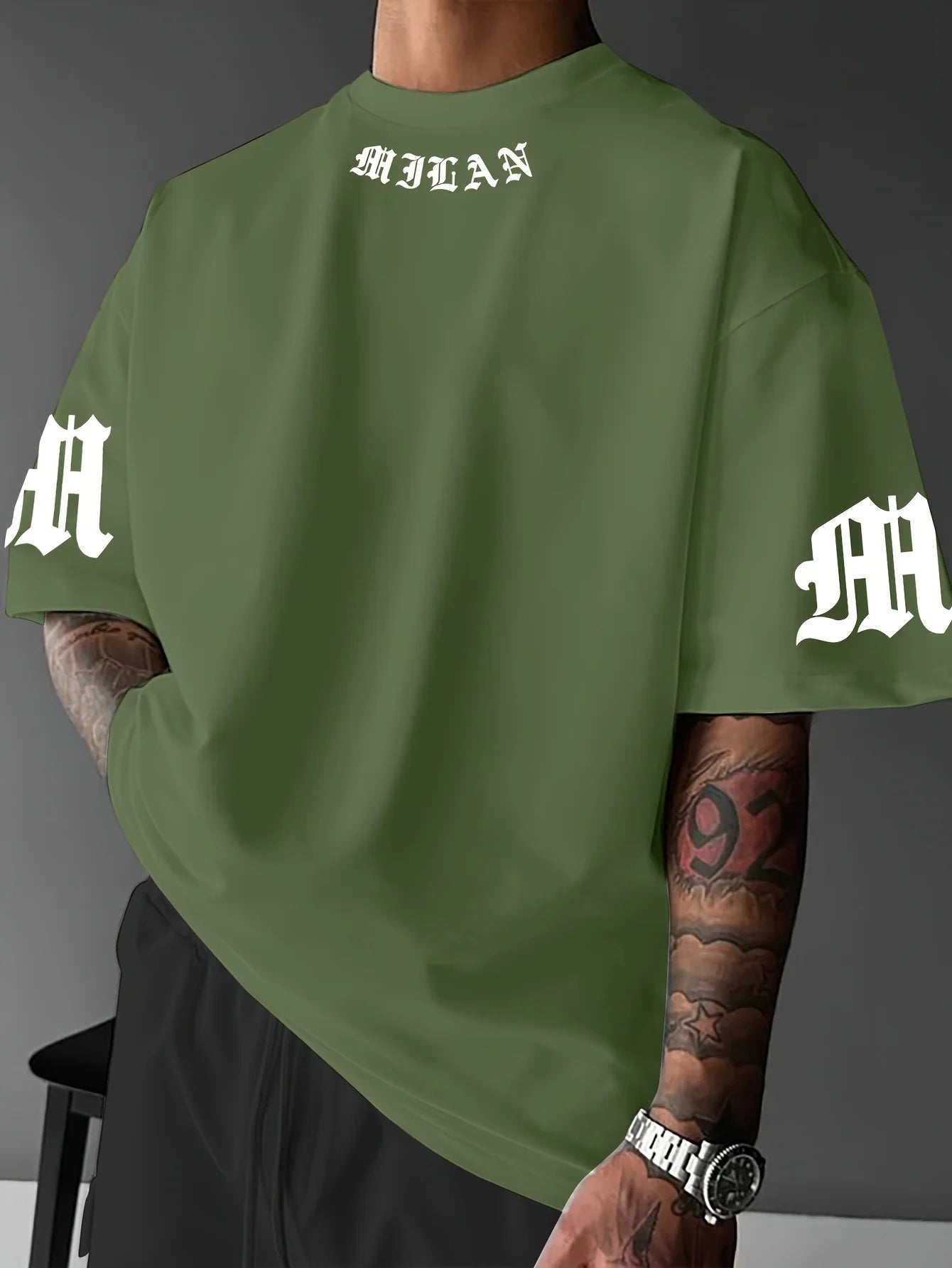 Letter Print Casual Graphic T-Shirt Short Sleeve Sports Women's T-shirt Unisex Casual Daily Wear Summer Men's Racing T-shirt