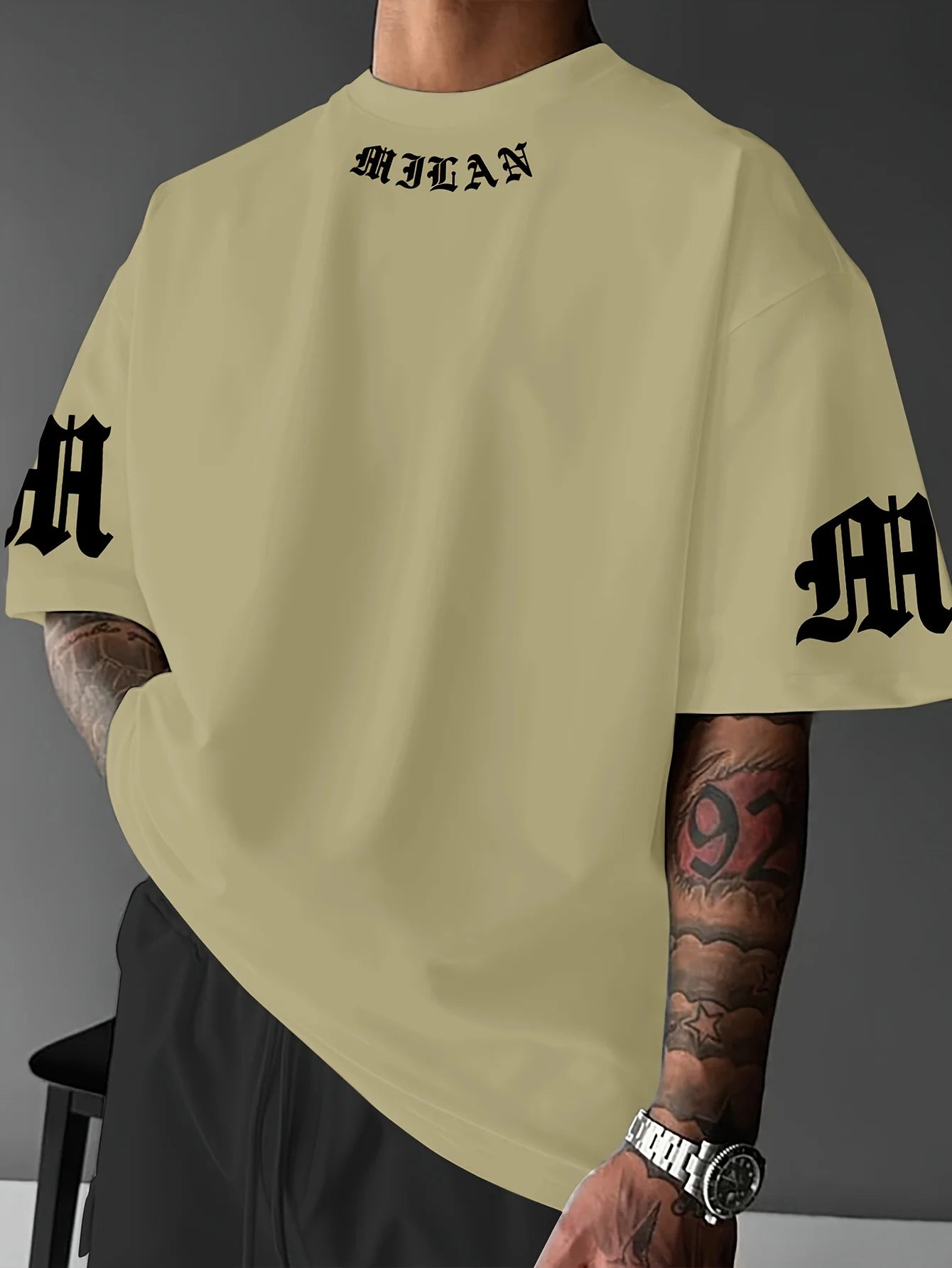 Letter Print Casual Graphic T-Shirt Short Sleeve Sports Women's T-shirt Unisex Casual Daily Wear Summer Men's Racing T-shirt