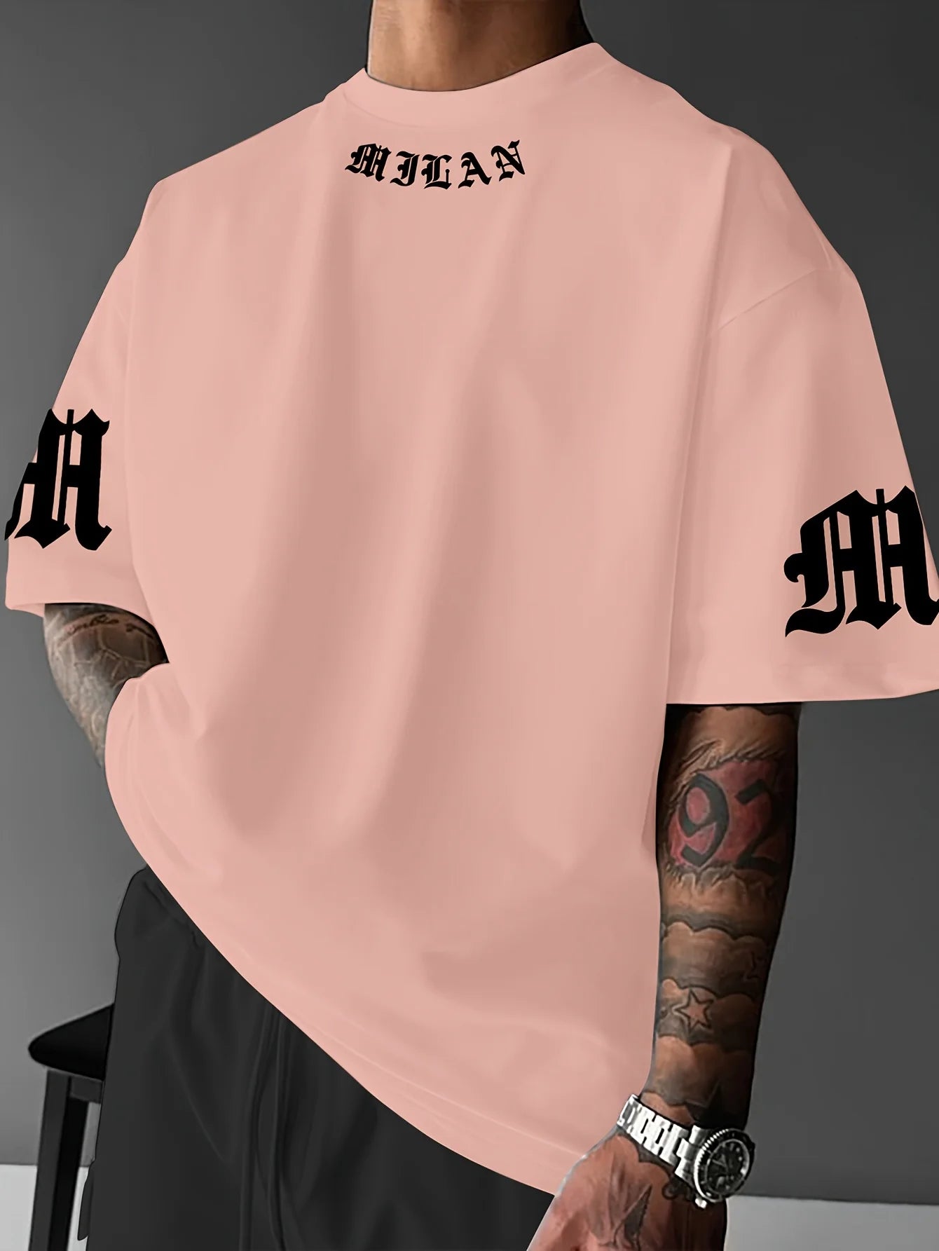 Letter Print Casual Graphic T-Shirt Short Sleeve Sports Women's T-shirt Unisex Casual Daily Wear Summer Men's Racing T-shirt