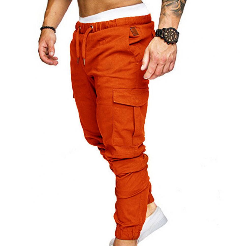 New Men's Casual Jogging Pants Solid Color Pocket Pants Sports Pants Men's Trousers Street Hip Halen Jogging Pants