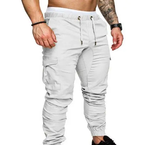 New Men's Casual Jogging Pants Solid Color Pocket Pants Sports Pants Men's Trousers Street Hip Halen Jogging Pants