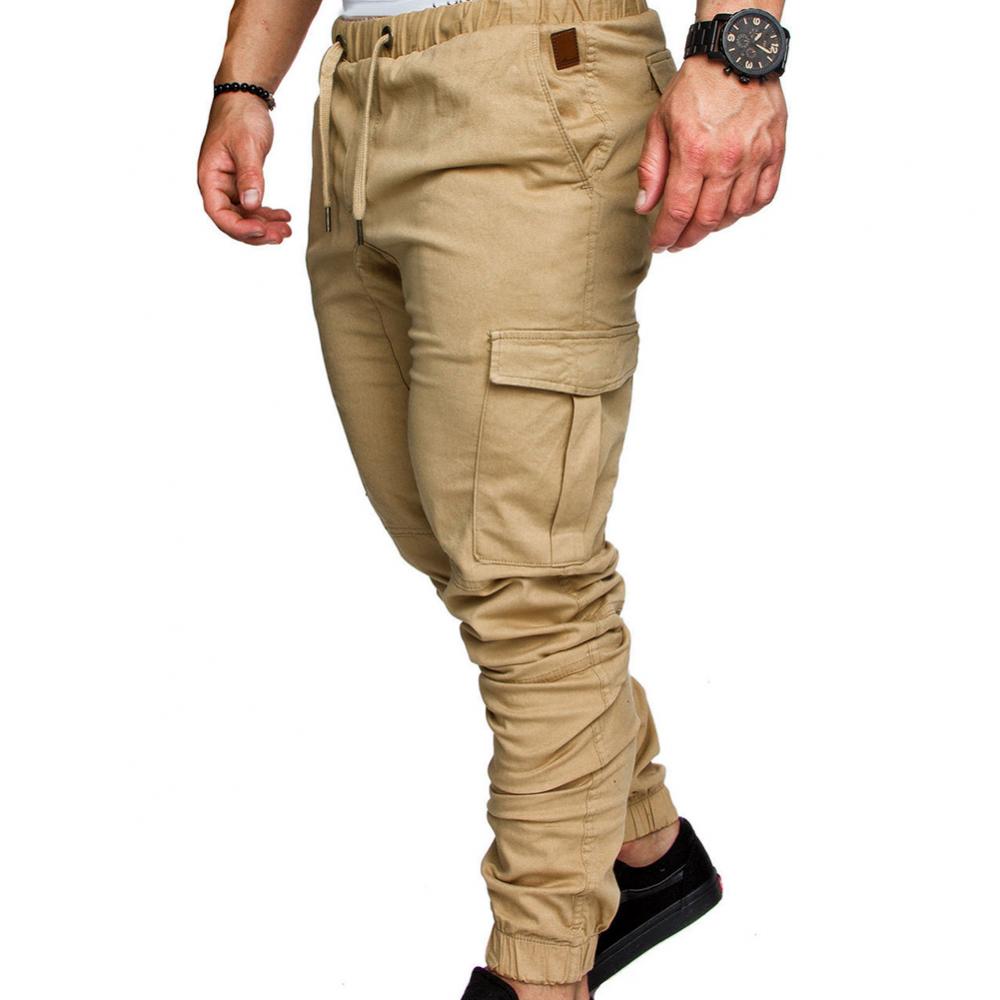 New Men's Casual Jogging Pants Solid Color Pocket Pants Sports Pants Men's Trousers Street Hip Halen Jogging Pants