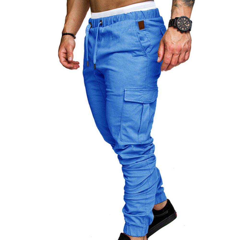New Men's Casual Jogging Pants Solid Color Pocket Pants Sports Pants Men's Trousers Street Hip Halen Jogging Pants
