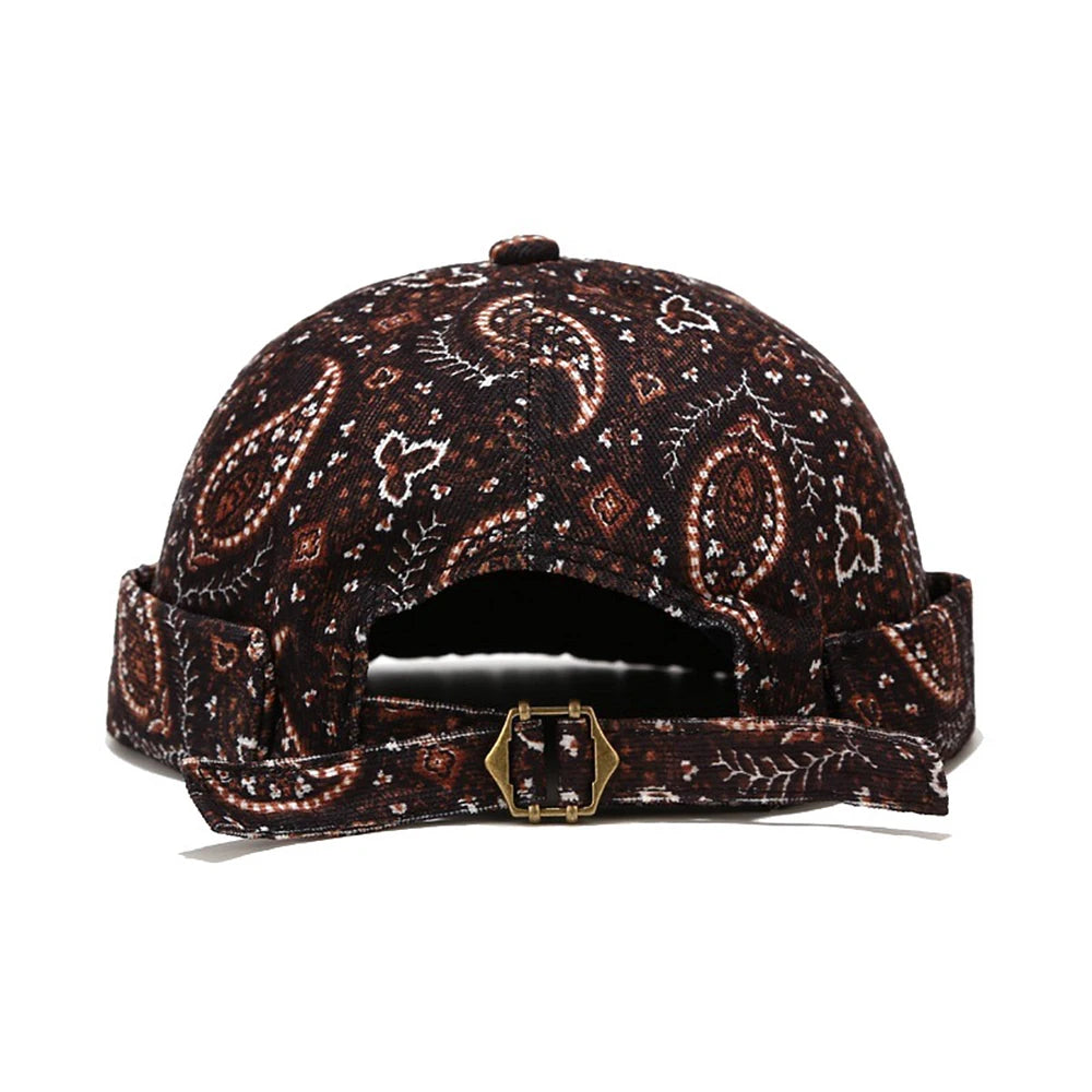 Vintage Brimless Hat Breathable Bohemian Style Beanie Caps Cotton Unisex Adjustable Docker Cap Men Women Adjustable Hip Hop Hats