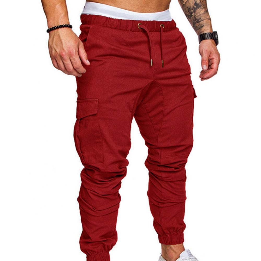 New Men's Casual Jogging Pants Solid Color Pocket Pants Sports Pants Men's Trousers Street Hip Halen Jogging Pants