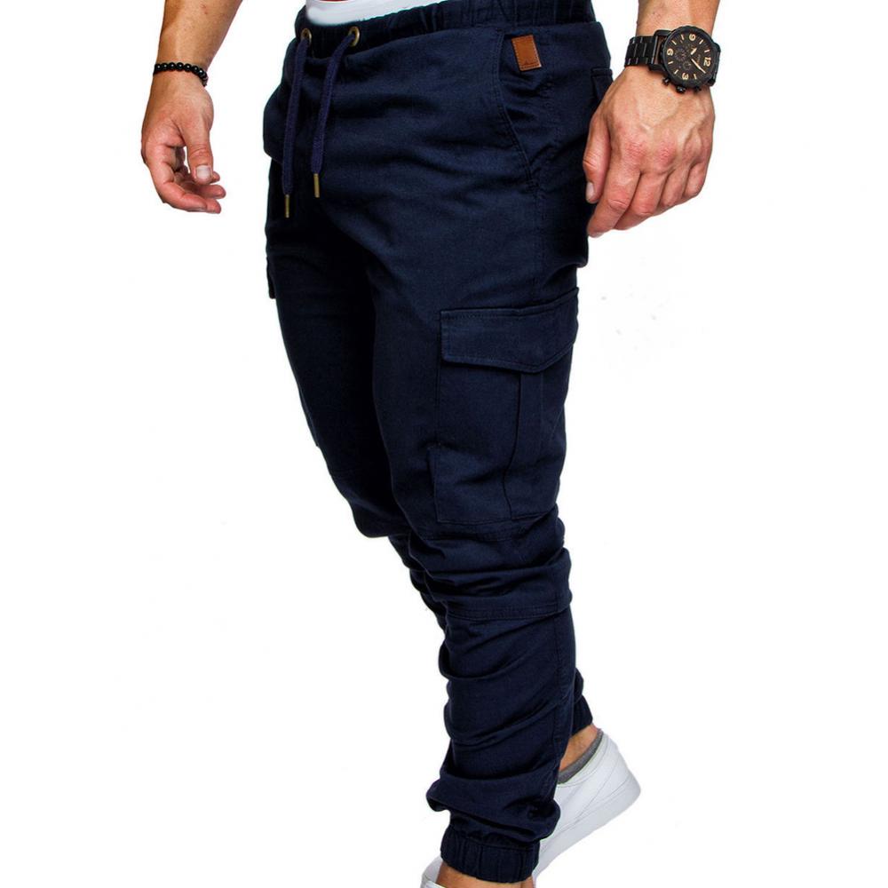 New Men's Casual Jogging Pants Solid Color Pocket Pants Sports Pants Men's Trousers Street Hip Halen Jogging Pants