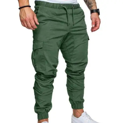 New Men's Casual Jogging Pants Solid Color Pocket Pants Sports Pants Men's Trousers Street Hip Halen Jogging Pants