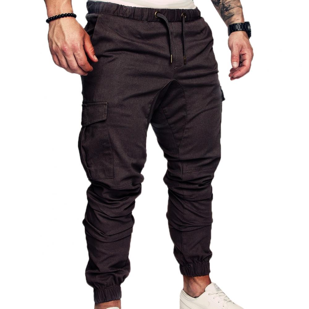 New Men's Casual Jogging Pants Solid Color Pocket Pants Sports Pants Men's Trousers Street Hip Halen Jogging Pants