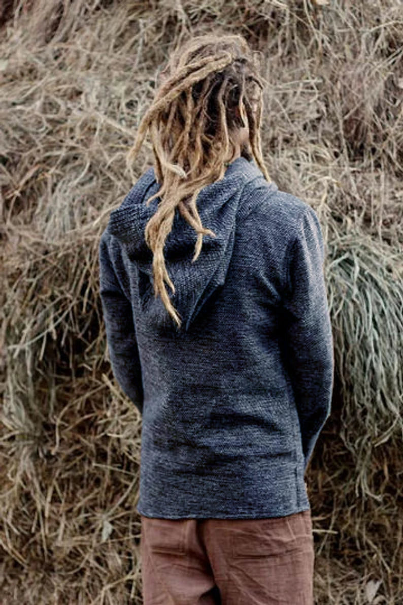 New men's fashion Thermal long sleeve sweater hoodies   vintage hoodie men