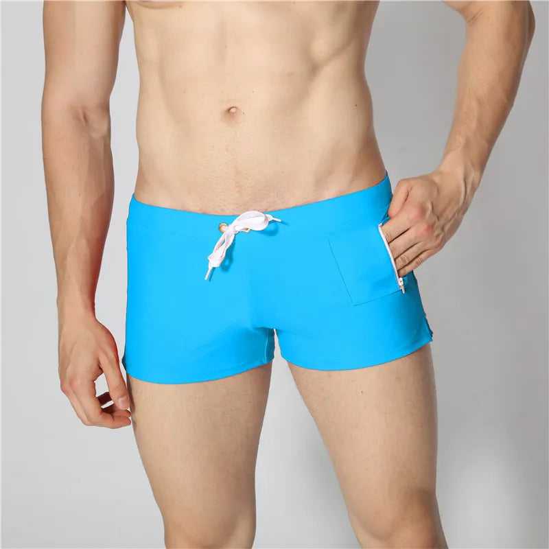 ALSOTO New Board Shorts Men Swimwear Swimsuits Shorts Men Breathable Men's Swimsuits Trunks Boxer Briefs Sunga SwimSuits