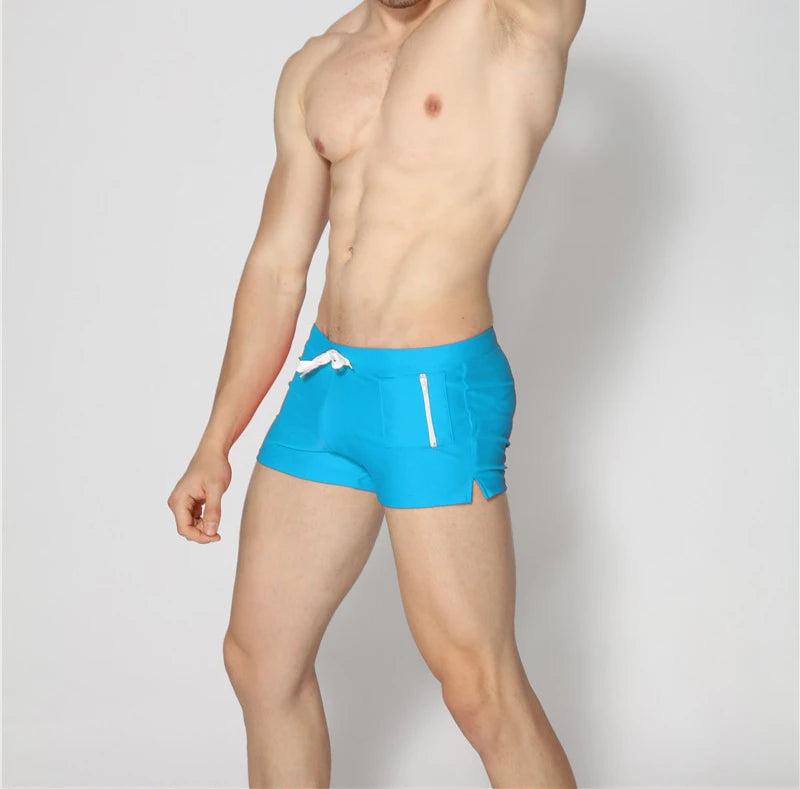 ALSOTO New Board Shorts Men Swimwear Swimsuits Shorts Men Breathable Men's Swimsuits Trunks Boxer Briefs Sunga SwimSuits