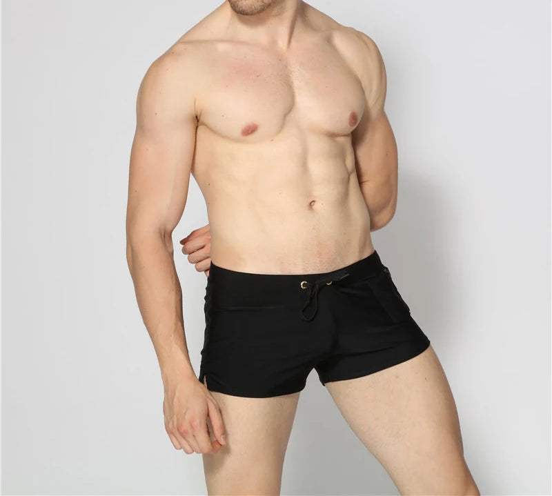 ALSOTO New Board Shorts Men Swimwear Swimsuits Shorts Men Breathable Men's Swimsuits Trunks Boxer Briefs Sunga SwimSuits