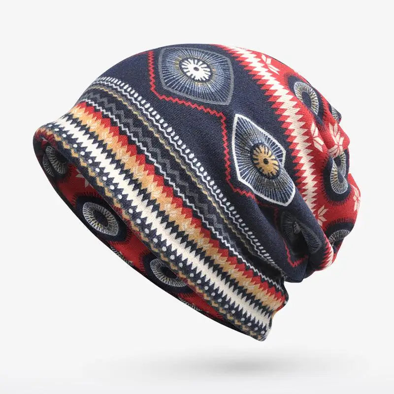 COKK Women Hat Autumn Winter Beanie Hats For Women Lady Men Vintage Bonnet Turban Hat Female Stretch Elastic Ear Protect Bicycle