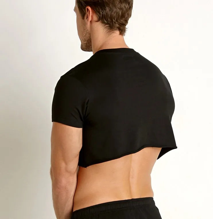 Free Shipping Summer Men's Super Short T - Shirt Gym Coat Sport Bottom Sexy Stage Costume