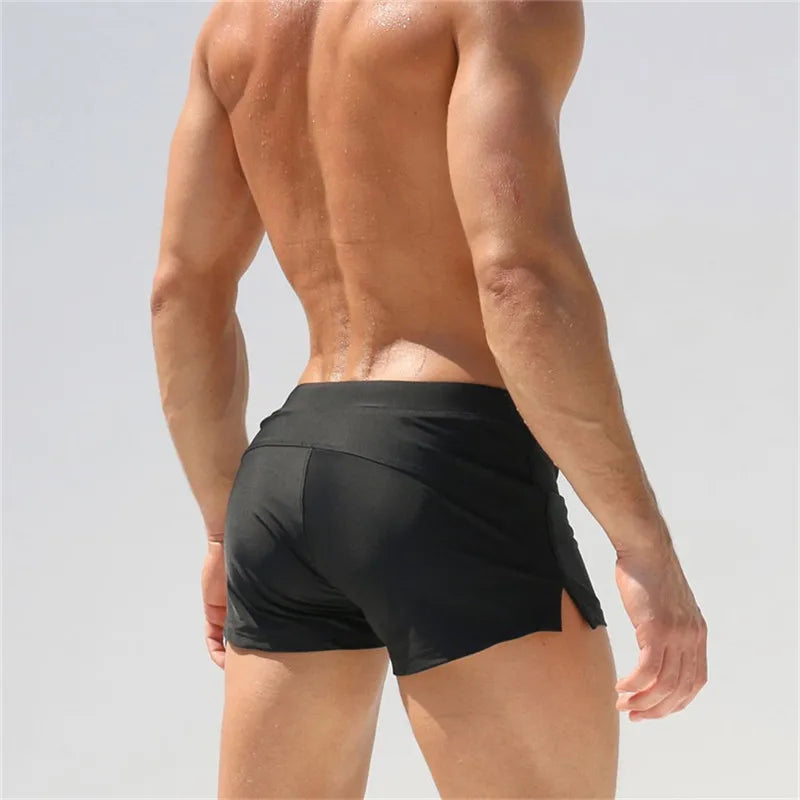 ALSOTO New Board Shorts Men Swimwear Swimsuits Shorts Men Breathable Men's Swimsuits Trunks Boxer Briefs Sunga SwimSuits