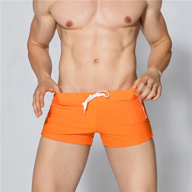 ALSOTO New Board Shorts Men Swimwear Swimsuits Shorts Men Breathable Men's Swimsuits Trunks Boxer Briefs Sunga SwimSuits