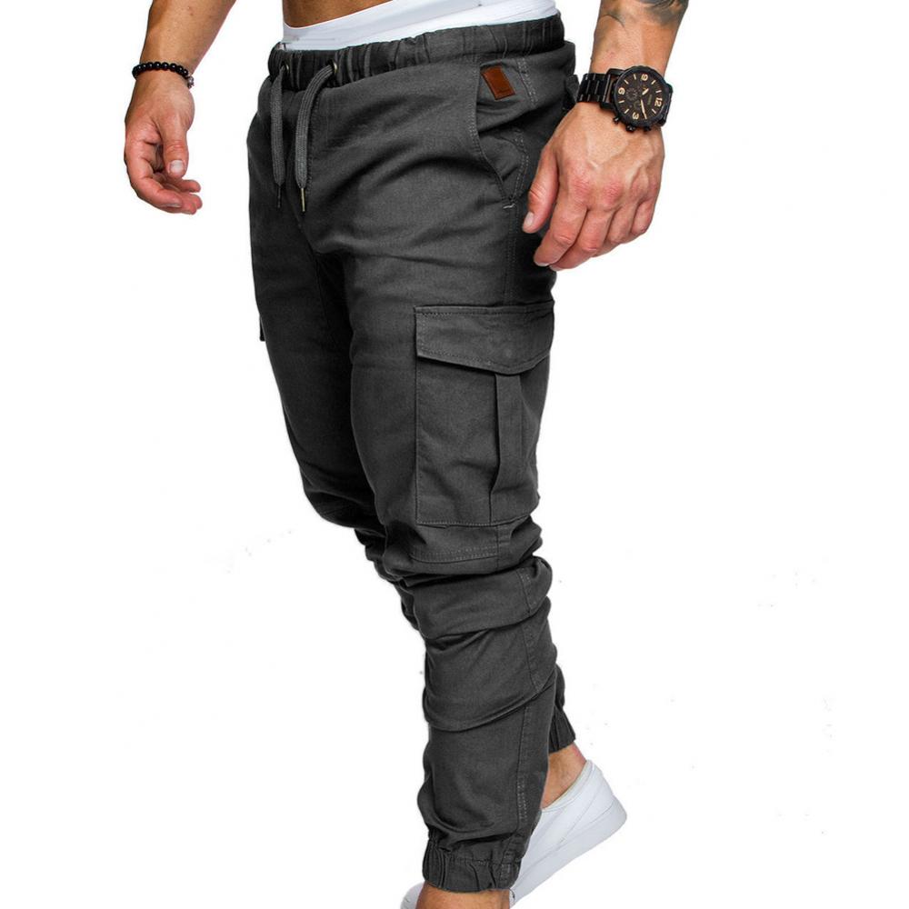 New Men's Casual Jogging Pants Solid Color Pocket Pants Sports Pants Men's Trousers Street Hip Halen Jogging Pants