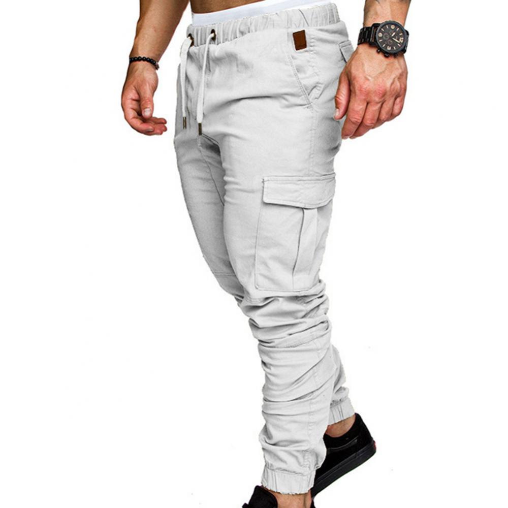 New Men's Casual Jogging Pants Solid Color Pocket Pants Sports Pants Men's Trousers Street Hip Halen Jogging Pants