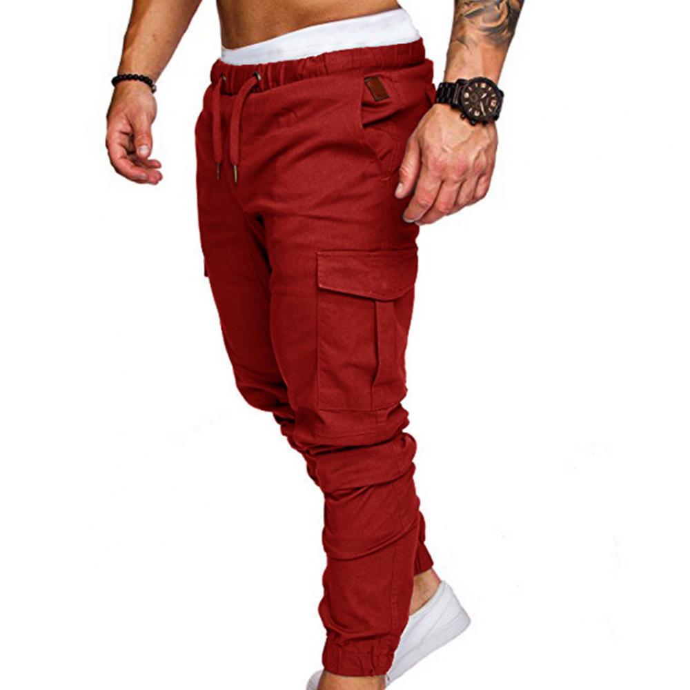 New Men's Casual Jogging Pants Solid Color Pocket Pants Sports Pants Men's Trousers Street Hip Halen Jogging Pants