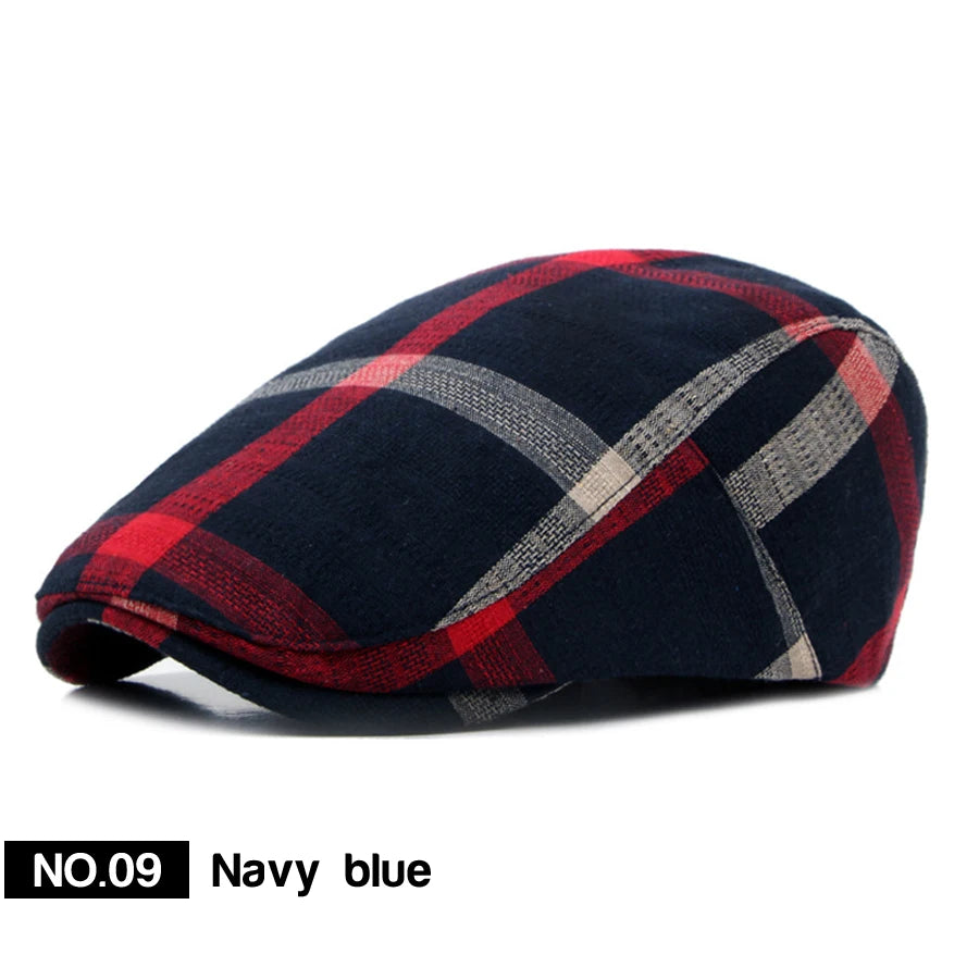 Men Women Classic Englad Style Plaid Berets Caps Casual Unisex Sports Caps Cotton Hats Boina Casquette Flat Cap Painter Cap