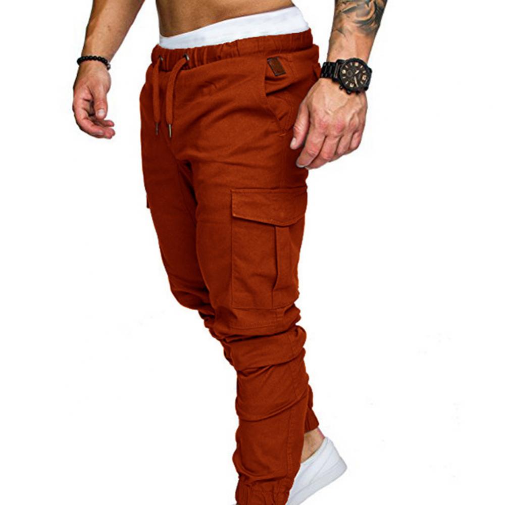 New Men's Casual Jogging Pants Solid Color Pocket Pants Sports Pants Men's Trousers Street Hip Halen Jogging Pants