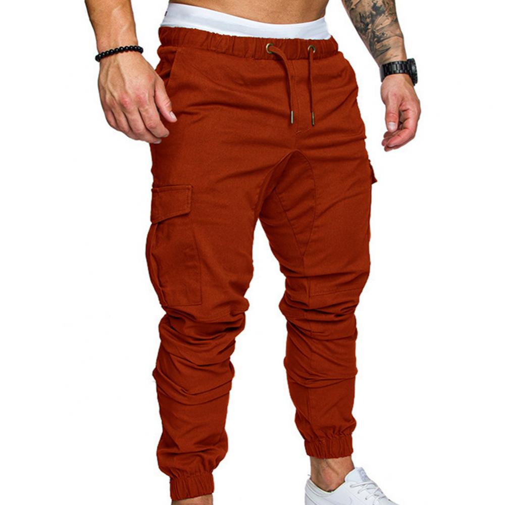 New Men's Casual Jogging Pants Solid Color Pocket Pants Sports Pants Men's Trousers Street Hip Halen Jogging Pants