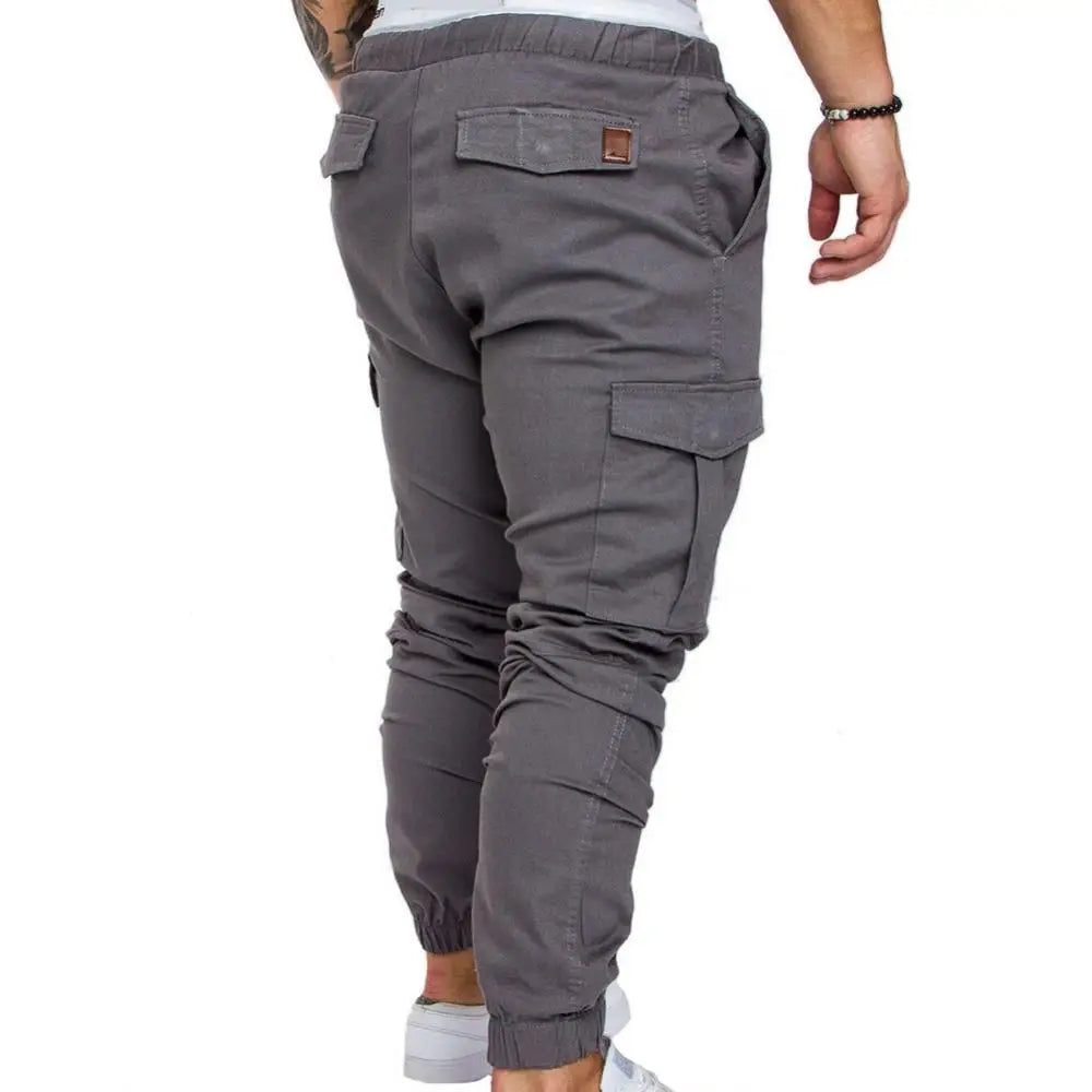 New Men's Casual Jogging Pants Solid Color Pocket Pants Sports Pants Men's Trousers Street Hip Halen Jogging Pants
