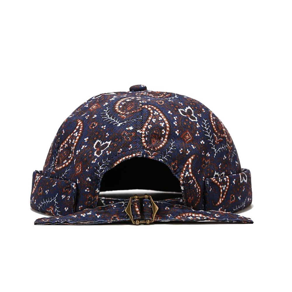 Vintage Brimless Hat Breathable Bohemian Style Beanie Caps Cotton Unisex Adjustable Docker Cap Men Women Adjustable Hip Hop Hats
