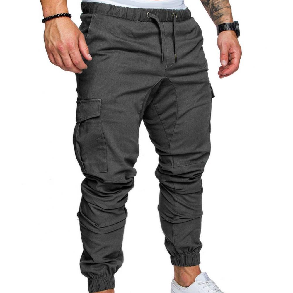 New Men's Casual Jogging Pants Solid Color Pocket Pants Sports Pants Men's Trousers Street Hip Halen Jogging Pants