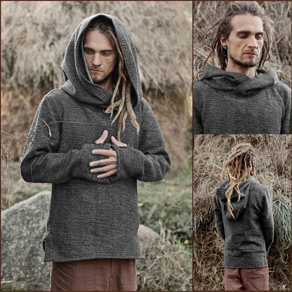 New men's fashion Thermal long sleeve sweater hoodies   vintage hoodie men