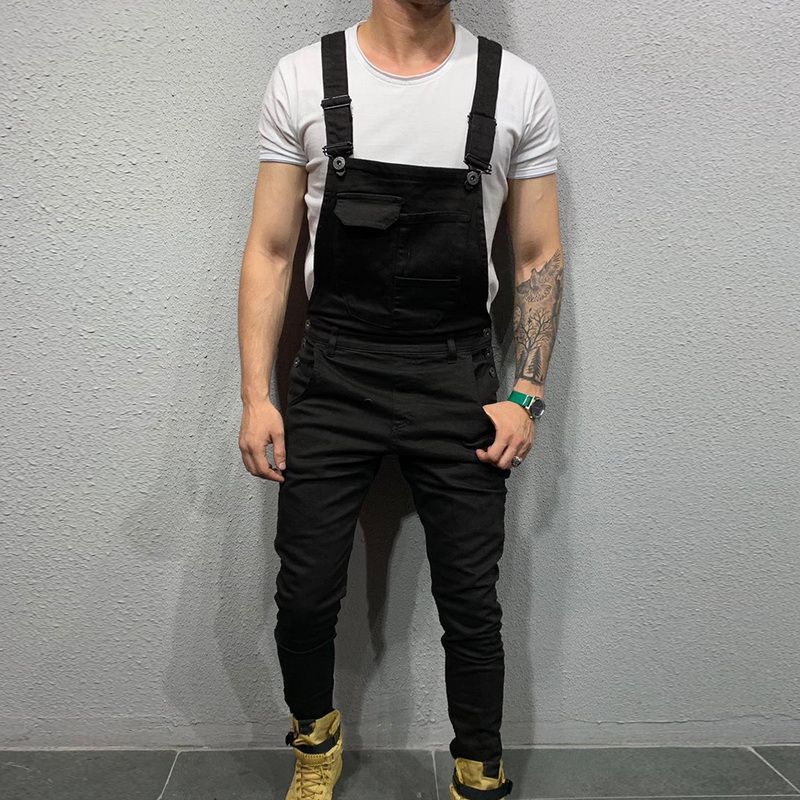 Casual Suspender Distressed Jeans Pant Modish Strap Overalls