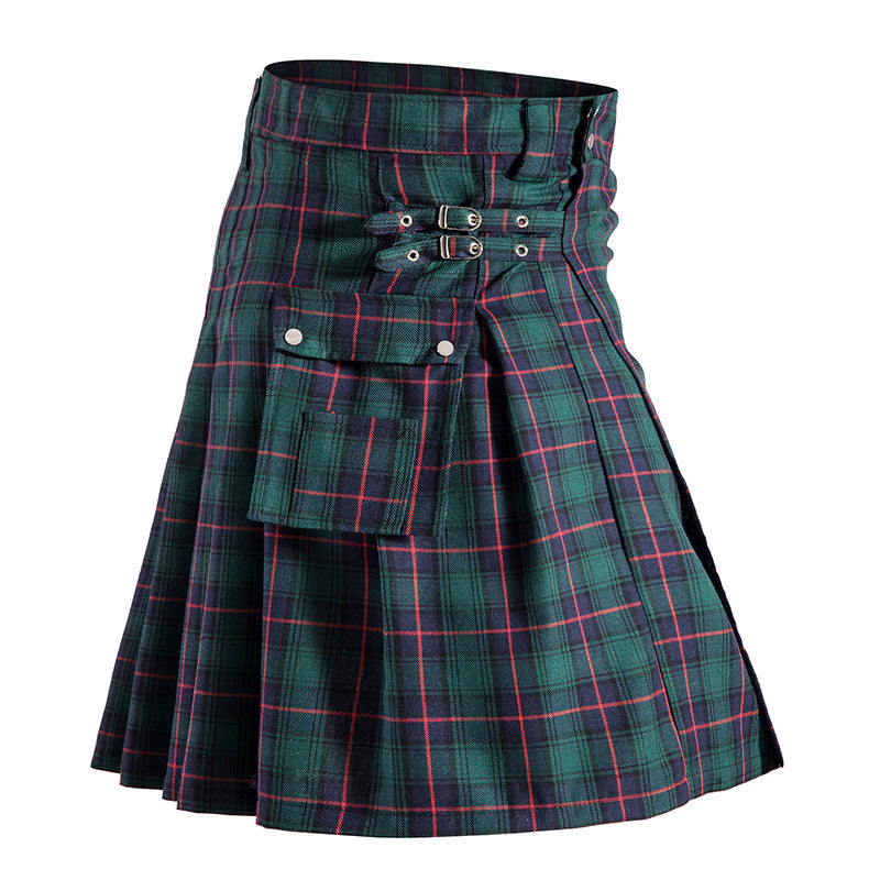 Ethnic Style Men Woman Scotlandskirt Highland Kilt Mens Skirt Plaid Cotton Kilts Traditional National Cloth N01