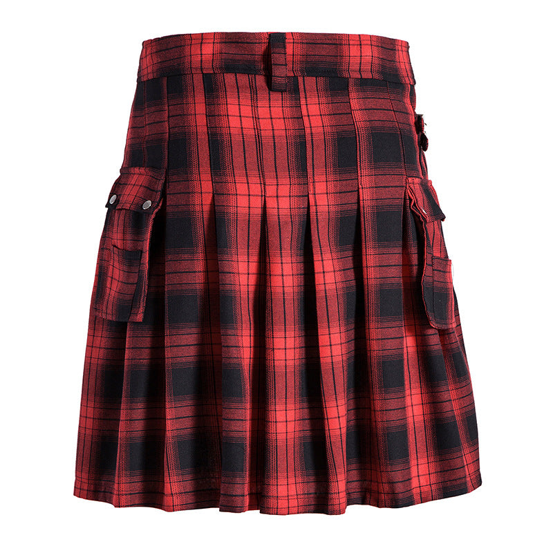Ethnic Style Men Woman Scotlandskirt Highland Kilt Mens Skirt Plaid Cotton Kilts Traditional National Cloth N01